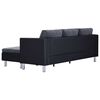 vidaXL Sofa Black (sofa), Dark Gray (cushions)