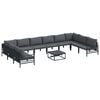 vidaXL Garden Sofa Set Anthracite Steel
