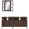 vidaXL Bathroom Cabinet Set Brown Oak