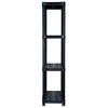 vidaXL Storage Shelf 4-Tier Black 24.0x12.0x51.2" Plastic
