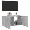 vidaXL TV Wall Cabinet Concrete grey Engineered wood Medium