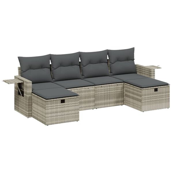 vidaXL Garden Sofa Set Light Grey and Dark Grey