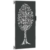 vidaXL Garden Gate 33.5"x68.9" Corten Steel Tree Design