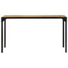 vidaXL Dining Table Brown, Black Solid mango wood, Powder-coated iron