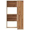 vidaXL Corner Bookcase 4-Tier Artisian Oak 33.5x33.5x55.1" Engineered Wood
