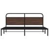 vidaXL Bed Frame Brown Oak Steel, Engineered wood Super King Bed Frame