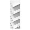 vidaXL Wall Bookshelf White Engineered wood 4-Tier Wall Bookshelf