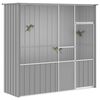 vidaXL Bird Cage Grey Galvanized Steel Large Durable Bird Cage