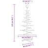 vidaXL Wooden Christmas Tree Natural Wood Solid Pine Wood Small