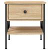 vidaXL Bedside Table Set of 2 Sonoma oak Engineered wood, iron Medium