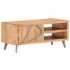 vidaXL Coffee Table Brown Solid Acacia wood, Powder-Coated Steel