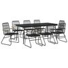 vidaXL Garden Dining Set Black