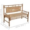 vidaXL Garden Bench Bamboo Standard Durable Garden Bench Rectangular