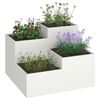 vidaXL Garden Planter White 100 x 100 x 60 cm Steel
