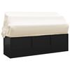 vidaXL Outdoor Lounge Bed Black, Cream White