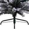 vidaXL Artificial Christmas Tree Green with white flocked snow PVC, Steel