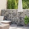 vidaXL Gabion Wall with Covers Galvanized Steel 354"x19.7"x59"