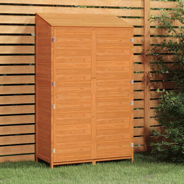 vidaXL Garden Shed Brown Solid fir wood 40.2 x 20.5 x 68.7 in
