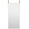 vidaXL Door Mirror Gold Aluminum, glass, metal Minimalistic Door Mirror