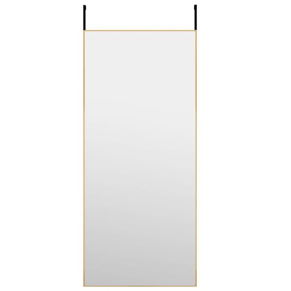 vidaXL Door Mirror Gold Aluminum, glass, metal Minimalistic Door Mirror