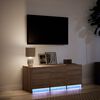 vidaXL TV Cabinet Brown Oak Engineered Wood Medium TV Cabinet