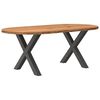 vidaXL Dining Table Light brown, Anthracite