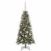 vidaXL Artificial Christmas Tree with 150 LEDs Green 47.24 in