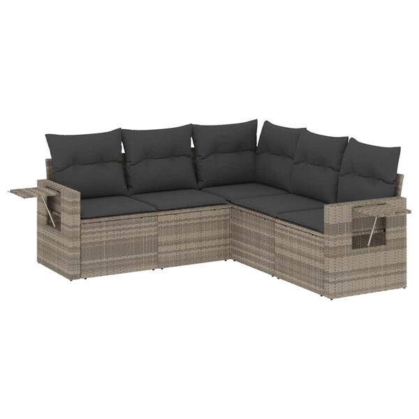 vidaXL Garden Sofa Set Light Grey, Dark Grey