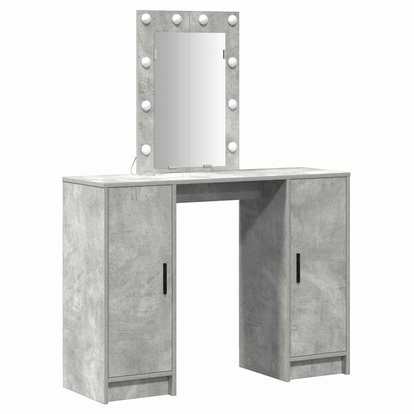 vidaXL Dressing Table with Storage Light Grey 40.16 x 12.99 x 53.15 in