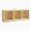 vidaXL TV Cabinet Natural Wood Solid Pinewood Medium TV Cabinet