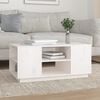 vidaXL Coffee Table White Solid Pine Wood 35.4 x 19.3 x 15.9 in