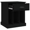 vidaXL Bedside Cabinet Black Engineered wood Compact Bedside Cabinet