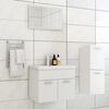 vidaXL Bathroom Furniture Set White Engineered wood, acrylic, ceramic
