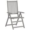 vidaXL Garden Chair Set of 8 Grey Solid Acacia wood Standard