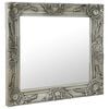 vidaXL Wall Mirror Silver Wood, glass, engineered wood 23.6 x 23.6 in