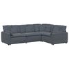 vidaXL Modular Sofa Dark Grey Velvet (100% Polyester), Foam, Metal