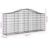 vidaXL Gabion Basket Set of 7 Silver Galvanized iron Large