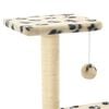 vidaXL Cat Tree Beige with black paw prints