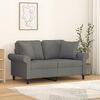 vidaXL 2-seater Sofa Dark grey Fabric (100% polyester), metal, plywood