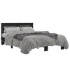 vidaXL Bed Frame Black Engineered wood, Metal Full Durable Bed Frame