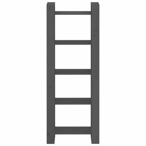 vidaXL Book Cabinet Grey Solid Pine Wood Medium Book Cabinet