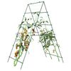 vidaXL Garden Trellis Set of 3 Green Steel with PE coating, PP, PE