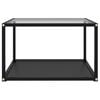 vidaXL Coffee Table Transparent and Black