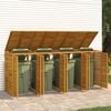 vidaXL Quadruple Garbage Bin Shed 110.2"x35"x46.1" Solid Wood Acacia