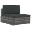 vidaXL Sofa Set Grey PE rattan Medium Modular Garden Sofa Set