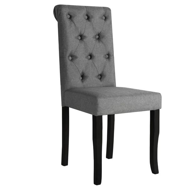 vidaXL Dining Chair Set of 6 Dark Grey