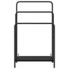 vidaXL Cloth Rack Black Oak 23.62 x 11.81 x 39.57 in Engineered wood