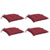 vidaXL Chair Cushion Set of 4 Wine Red Oxford Fabric, PP Hollow Fiber