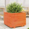 vidaXL Garden Planter Wax Brown Solid Pine Wood 24 in Wooden Planter