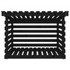 vidaXL Firewood Rack Black 42.5x28.7x31.1" Solid Wood Pine